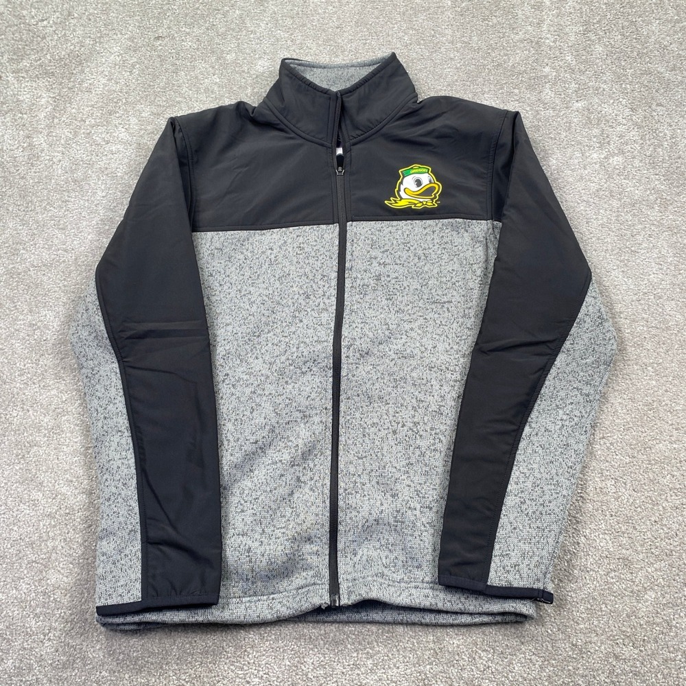 Oregon Ducks NCAA Men's Full Zip Sweatshirt Size M College Team Gray Black